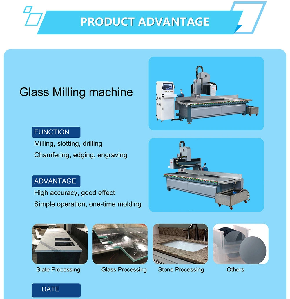 Zxx-E0725 Glass Door Hinge Notches CNC Milling Machine Mickey Mouse Hinge Cutout Machine